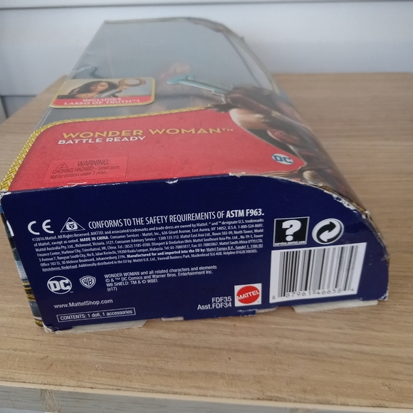 Wonder Woman 12” Doll Mattel Battle Ready Action Figure Gal Gatot Justice League - Picture 3 of 8